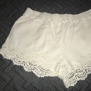 White Lace Shorts